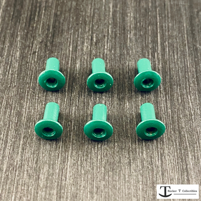 Rocker T Custom Kelly Green Jaw Pad Area Rivets Package