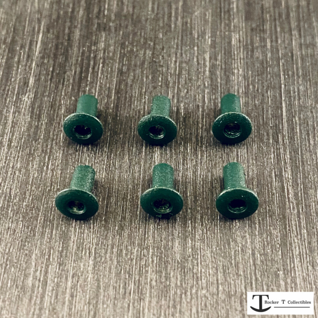 Rocker T Custom Forest Green Jaw Pad Area Rivets Package