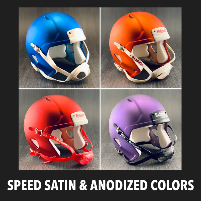 Riddell Speed Satin & Anodized Colors Mini Helmet Shells