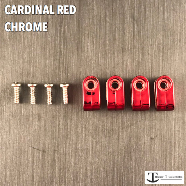 Custom Cardinal Red Chrome Acrylic Mini Helmet Facemsk Clips
