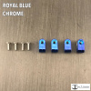 Custom Royal Blue Chrome Acrylic Mini Helmet Facemask Clips