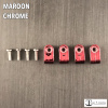 Custom Maroon Chrome Acrylic Mini Helmet Facemask Clips