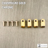 Custom Champagne Gold Chrome(Light Gold) Acrylic Mini Helmet Facemask Clips